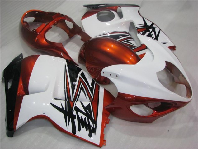 Carénage Moto GSXR 1300 Hayabusa 1996-2007 - Orange Blanc Noir Carénage Moto GSXR 1300 Hayabusa 1996-2007 - Orange Blanc Noir