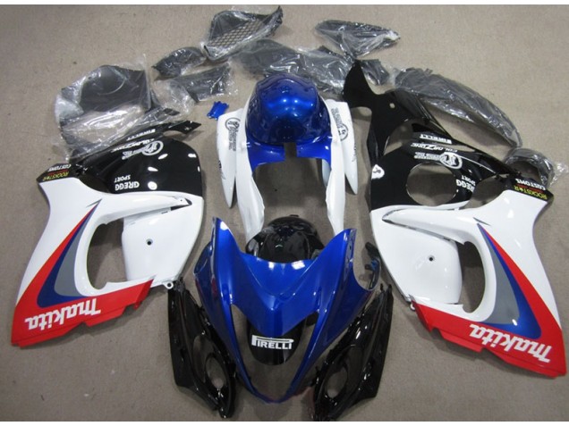 Carénage Moto GSXR 1300 Hayabusa 2008-2019 - Blanc Bleu Makita Carénage Moto GSXR 1300 Hayabusa 2008-2019 - Blanc Bleu Makita