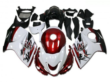 Carénage Moto GSXR 1300 Hayabusa 2008-2019 - Blanc Rouge