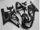 Carénage Moto GSXR 600 / 750 K1 K2 K3 2001-2003 - Noir Blanc Flamme Carénage Moto GSXR 600 / 750 K1 K2 K3 2001-2003 - Noir Blanc Flamme