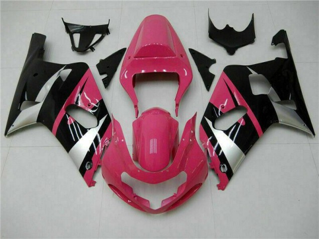 Carénage Moto GSXR 600 / 750 K1 K2 K3 2001-2003 - Rose Noir Carénage Moto GSXR 600 / 750 K1 K2 K3 2001-2003 - Rose Noir