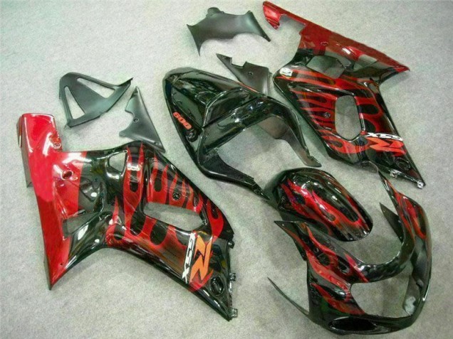 Carénage Moto GSXR 600 / 750 K1 K2 K3 2001-2003 - Rouge Noir Carénage Moto GSXR 600 / 750 K1 K2 K3 2001-2003 - Rouge Noir