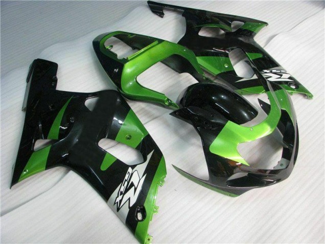 Carénage Moto GSXR 600 / 750 K1 K2 K3 2001-2003 - Vert Noir Carénage Moto GSXR 600 / 750 K1 K2 K3 2001-2003 - Vert Noir