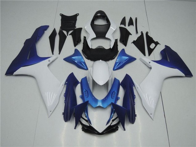 Carénage Moto GSXR 600 / 750 K11 2011-2024 - Blanc Bleu Carénage Moto GSXR 600 / 750 K11 2011-2024 - Blanc Bleu