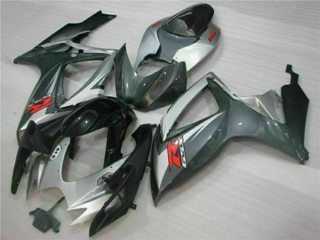 Carénage Moto GSXR 600 / 750 K6 2006-2007 - Argent Noir Carénage Moto GSXR 600 / 750 K6 2006-2007 - Argent Noir