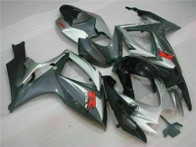 Carénage Moto GSXR 600 / 750 K6 2006-2007 - Argent Noir Carénage Moto GSXR 600 / 750 K6 2006-2007 - Argent Noir