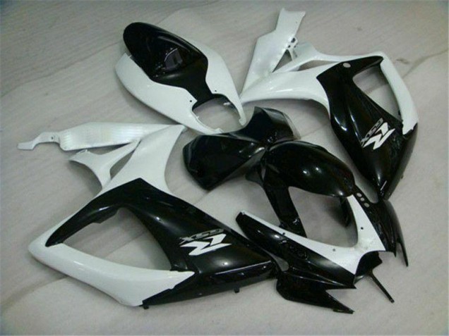 Carénage Moto GSXR 600 / 750 K6 2006-2007 - Noir Blanc Carénage Moto GSXR 600 / 750 K6 2006-2007 - Noir Blanc