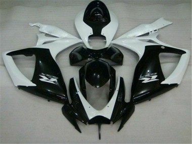 Carénage Moto GSXR 600 / 750 K6 2006-2007 - Noir Blanc