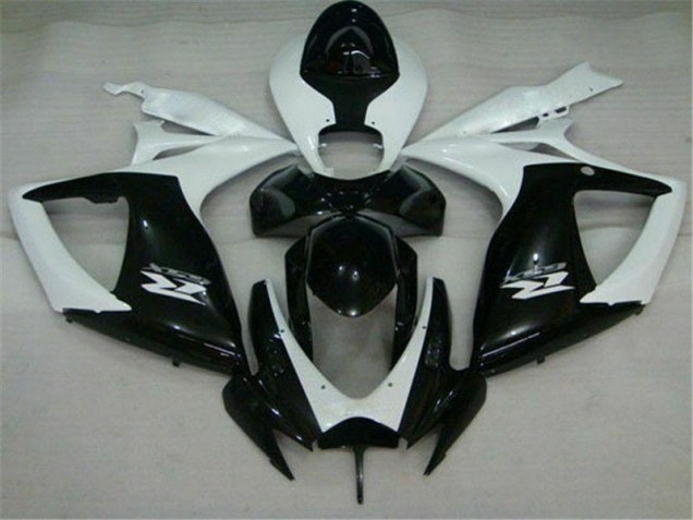 Carénage Moto GSXR 600 / 750 K6 2006-2007 - Noir Blanc Carénage Moto GSXR 600 / 750 K6 2006-2007 - Noir Blanc
