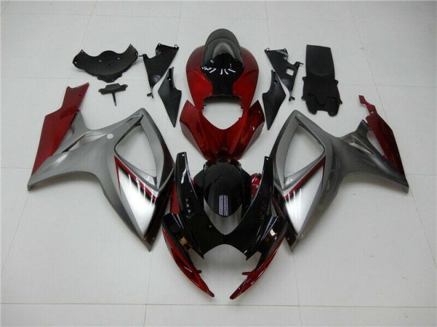 Carénage Moto GSXR 600 / 750 K6 2006-2007 - Rouge Argent Carénage Moto GSXR 600 / 750 K6 2006-2007 - Rouge Argent