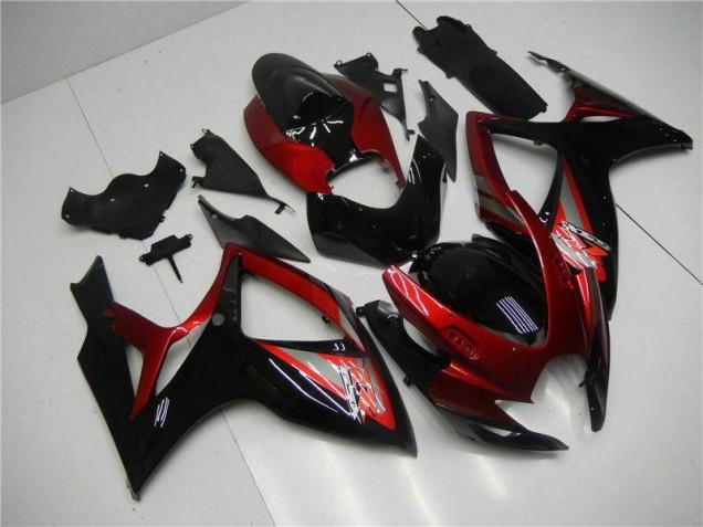 Carénage Moto GSXR 600 / 750 K6 2006-2007 - Rouge Noir Carénage Moto GSXR 600 / 750 K6 2006-2007 - Rouge Noir