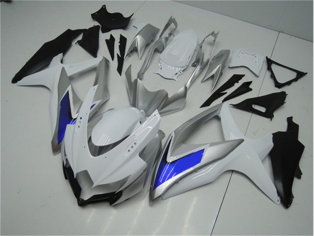Carénage Moto GSXR 600 / 750 K8 2008-2010 - Blanc Argent Bleu Carénage Moto GSXR 600 / 750 K8 2008-2010 - Blanc Argent Bleu