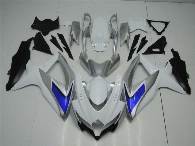 Carénage Moto GSXR 600 / 750 K8 2008-2010 - Blanc Argent Bleu Carénage Moto GSXR 600 / 750 K8 2008-2010 - Blanc Argent Bleu