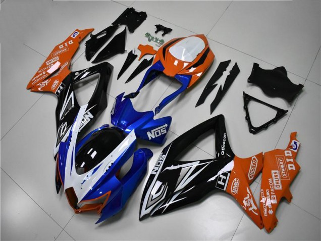 Carénage Moto GSXR 600 / 750 K8 2008-2010 - Bleu Orange Carénage Moto GSXR 600 / 750 K8 2008-2010 - Bleu Orange