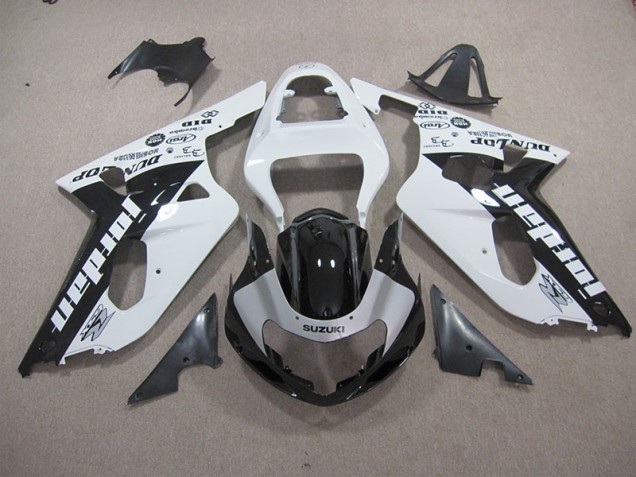 Carénage Moto GSXR 600 K1 K2 K3 2001-2003 - Blanc Noir Carénage Moto GSXR 600 K1 K2 K3 2001-2003 - Blanc Noir