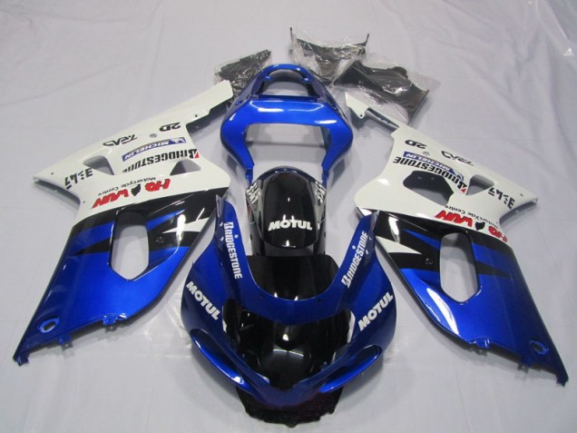 Carénage Moto GSXR 600 K1 K2 K3 2001-2003 - Bleu Blanc Motul Carénage Moto GSXR 600 K1 K2 K3 2001-2003 - Bleu Blanc Motul
