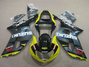 Carénage Moto GSXR 600 K1 K2 K3 2001-2003 - Noir Jaune Motul