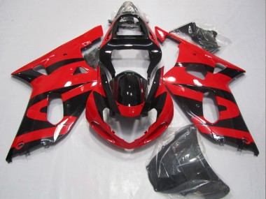 Carénage Moto GSXR 600 K1 K2 K3 2001-2003 - Noir Rouge