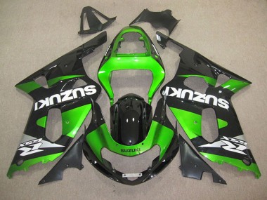 Carénage Moto GSXR 600 K1 K2 K3 2001-2003 - Noir Vert