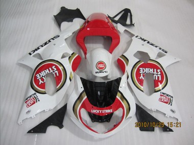 Carénage Moto GSXR 600 K1 K2 K3 2001-2003 - Rouge Blanc Lucky Strike
