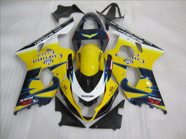 Carénage Moto GSXR 600 K4 2004-2005 - Jaune Bleu Corona Extra