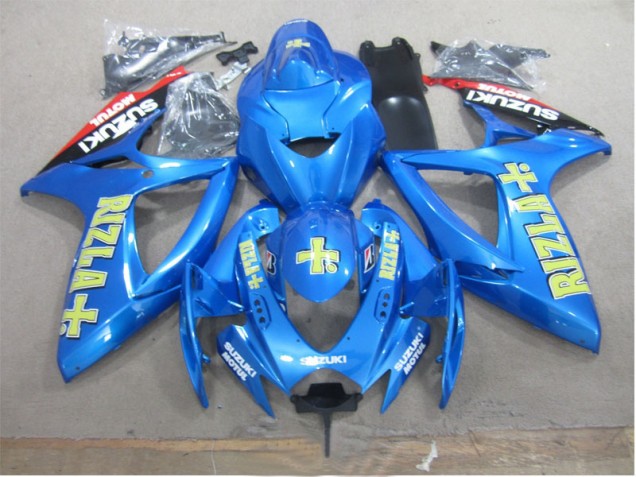 Carénage Moto GSXR 600 K6 2006-2007 - Bleu Jaune Rizla Carénage Moto GSXR 600 K6 2006-2007 - Bleu Jaune Rizla