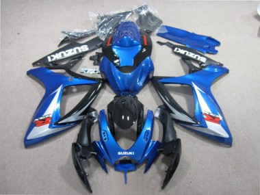 Carénage Moto GSXR 600 K6 2006-2007 - Bleu Noir Blanc