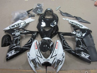 Carénage Moto GSXR 600 K6 2006-2007 - Noir Blanc Corona Extra Motul