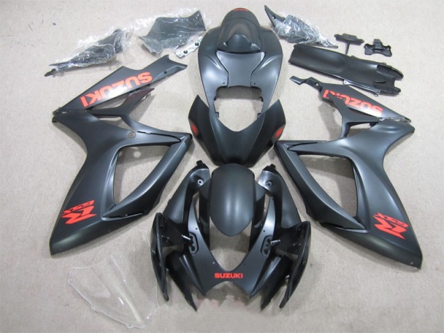 Carénage Moto GSXR 600 K6 2006-2007 - Noir Rouge Décalque Carénage Moto GSXR 600 K6 2006-2007 - Noir Rouge Décalque