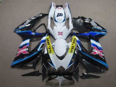 Carénage Moto GSXR 600 K8 2008-2010 - Blanc Dark Dog 07