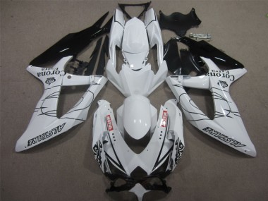 Carénage Moto GSXR 600 K8 2008-2010 - Blanc Noir Corona Extra Motul