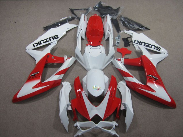 Carénage Moto GSXR 600 K8 2008-2010 - Blanc Rouge Carénage Moto GSXR 600 K8 2008-2010 - Blanc Rouge