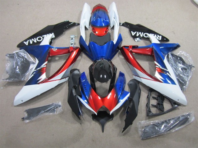 Carénage Moto GSXR 600 K8 2008-2010 - Bleu Rouge Blanc