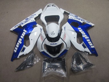 Carénage Moto GSXR 750 K1 K2 K3 2001-2003 - Blanc Bleu Motul