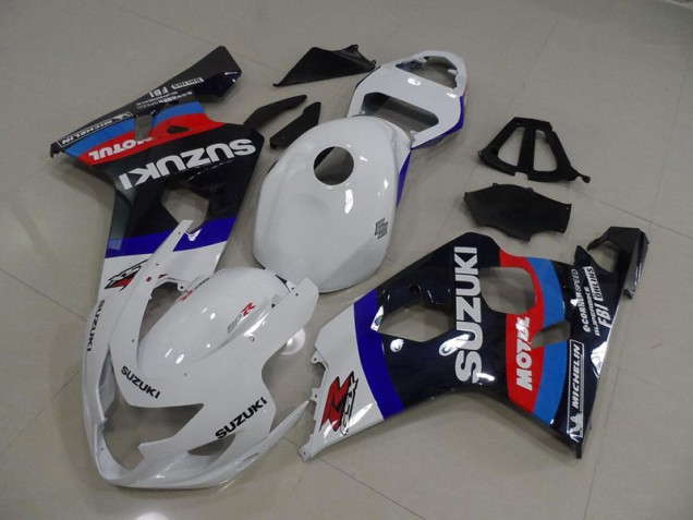 Carénage Moto GSXR 750 K4 2004-2005 - Blanc Bleu Motul Carénage Moto GSXR 750 K4 2004-2005 - Blanc Bleu Motul