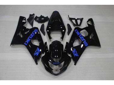 Carénage Moto GSXR 750 K4 2004-2005 - Noir Bleu Décalque