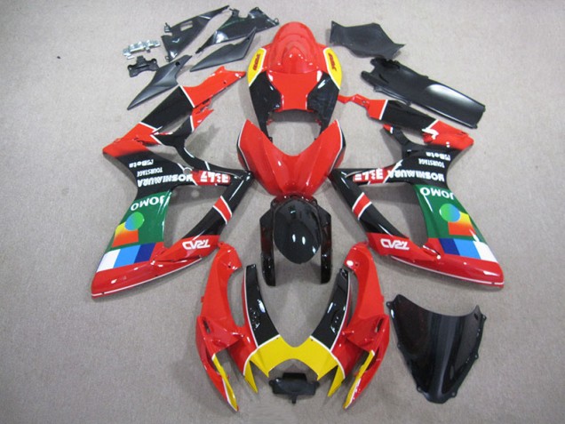 Carénage Moto GSXR 750 K6 2006-2007 - Rouge Noir Vert Carénage Moto GSXR 750 K6 2006-2007 - Rouge Noir Vert