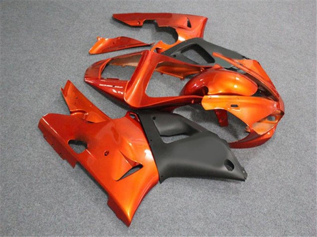 Carénage Moto R1 2000-2001 - Orange Noir Carénage Moto R1 2000-2001 - Orange Noir
