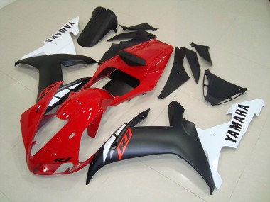 Carénage Moto R1 2002-2003 - Noir Mat Rouge