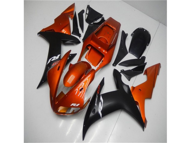 Carénage Moto R1 2002-2003 - Orange Noir Carénage Moto R1 2002-2003 - Orange Noir
