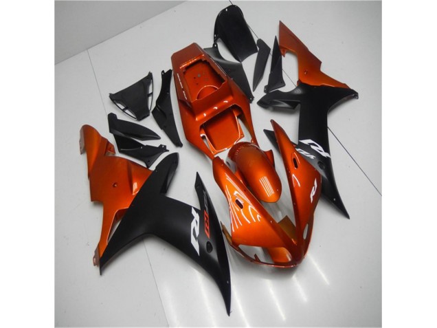 Carénage Moto R1 2002-2003 - Orange Noir Carénage Moto R1 2002-2003 - Orange Noir
