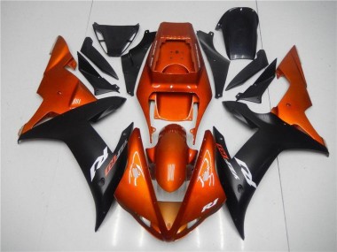 Carénage Moto R1 2002-2003 - Orange Noir