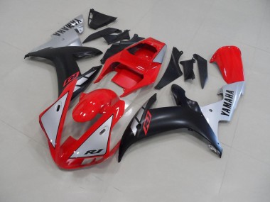 Carénage Moto R1 2002-2003 - Rouge Matte Argent