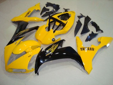 Carénage Moto R1 2004-2006 - Jaune Noir Flamme