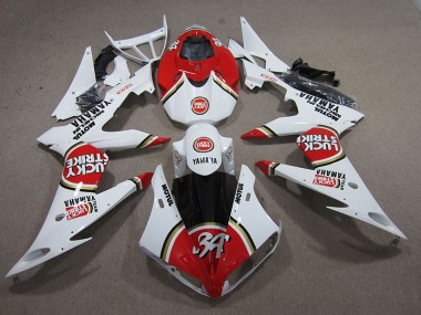 Carénage Moto R1 2004-2006 - Rouge Blanc Lucky Strike