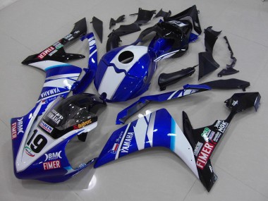 Carénage Moto R1 2007-2008 - Blanc Bleu