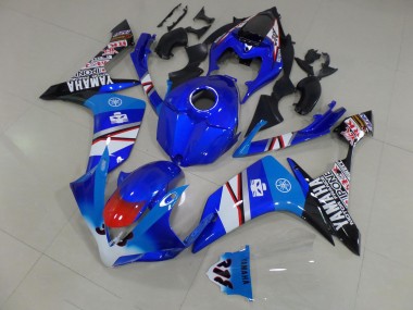 Carénage Moto R1 2007-2008 - Bleu Blanc Noir Décalque
