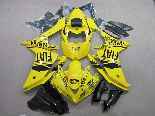 Carénage Moto R1 2007-2008 - Jaune Noir Motul Fiat Carénage Moto R1 2007-2008 - Jaune Noir Motul Fiat