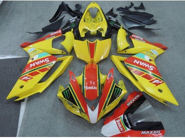 Carénage Moto R1 2007-2008 - Jaune Rouge Swan