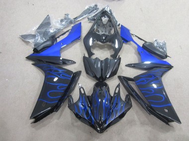 Carénage Moto R1 2007-2008 - Noir Bleu Flamme